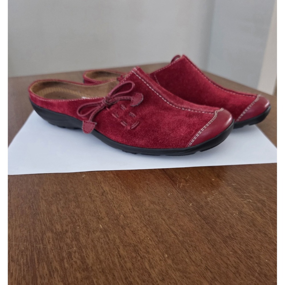 Naturalizer Soul Suede Mules Women's 6 Red Slip On‎ Shoes